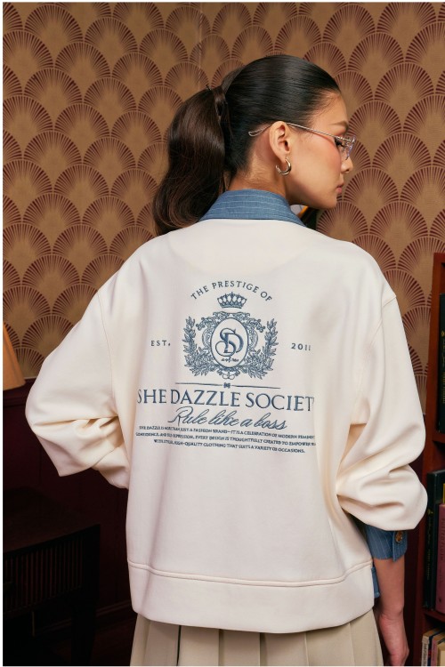 Arsel Bomber Jacket In Ivory