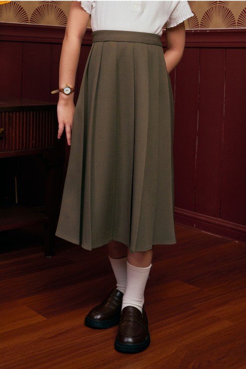 Thalia Mini Skirt In Ash Taupe