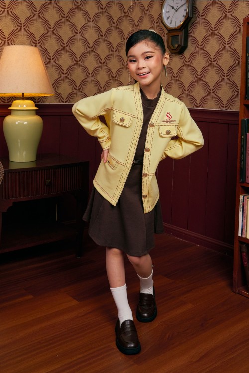 Darla Cardigan (kids) In Butter Yellow