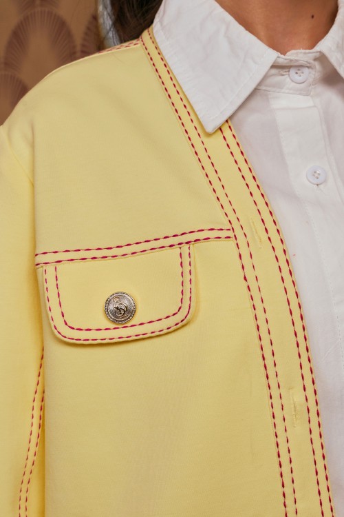 Darla Cardigan Set In Butter Yellow