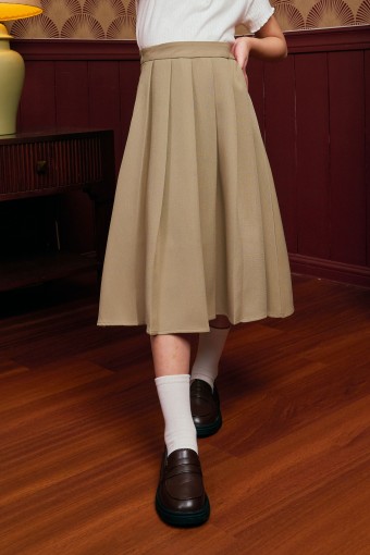 Thalia Mini Skirt In Camel Brown