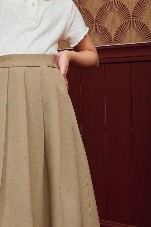 Thalia Mini Skirt In Camel Brown