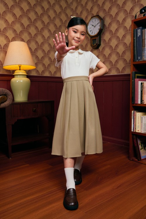 Thalia Mini Skirt In Camel Brown