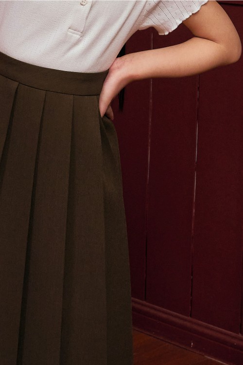 Thalia Mini Skirt In Cedar Brown