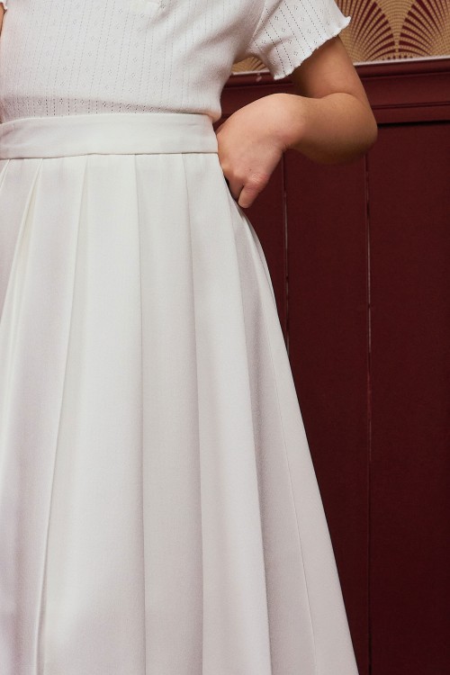 Thalia Mini Skirt In Off White