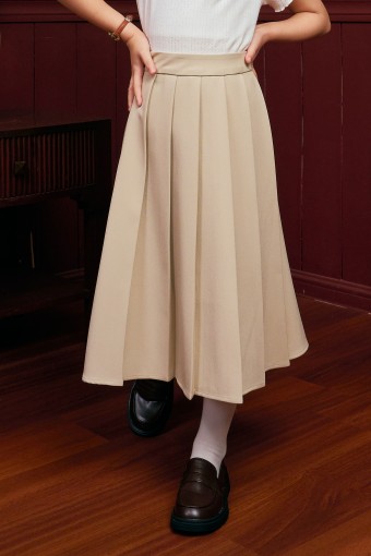 Thalia Mini Skirt In Sand Beige