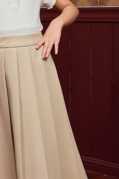 Thalia Mini Skirt In Sand Beige