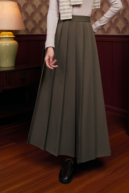 Thalia Skirt In Ash Taupe