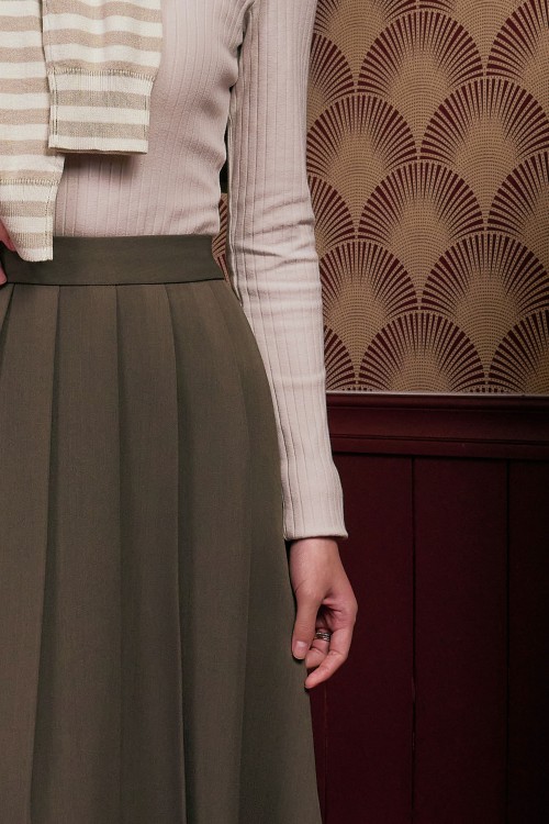 Thalia Skirt In Ash Taupe