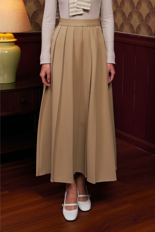 Thalia Skirt In Camel Brown
