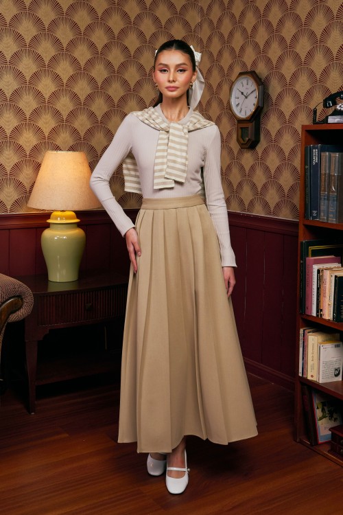 Thalia Skirt In Camel Brown