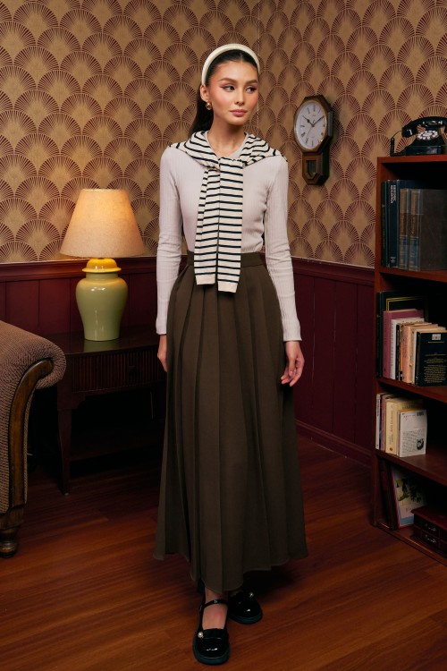 Thalia Skirt In Cedar Brown