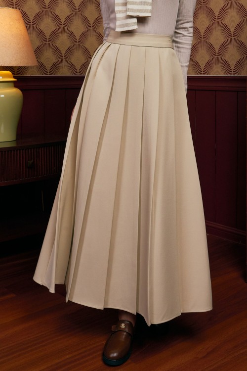 Thalia Skirt In Sand Beige