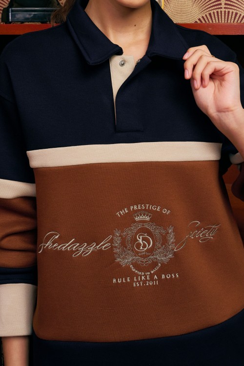 Usher Unisex Jumper In Navy Blue