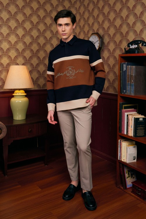 Usher Unisex Jumper In Navy Blue