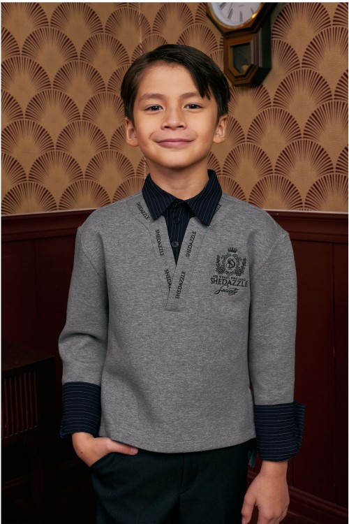 Faith Pullover Top (kids) In Grey