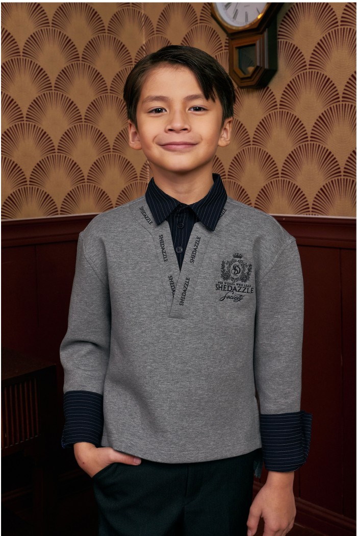 Faith Pullover Top (kids) In Grey