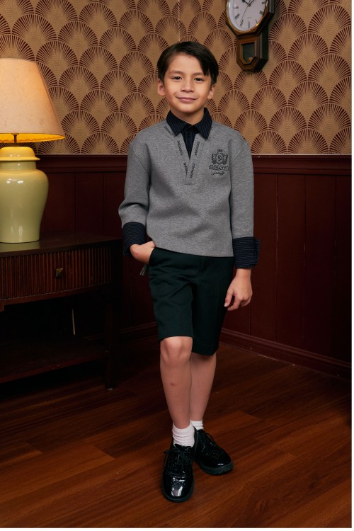 Faith Pullover Top (kids) In Grey