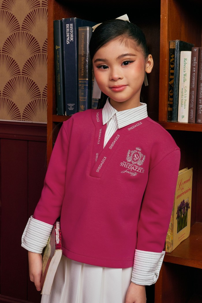 Faith Pullover Top (kids) In Hotpink