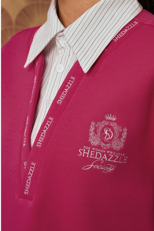 Faith Pullover Top In Hotpink