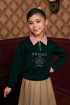 Ivara Half Zipper Jumper (kids) In Emerald Green
