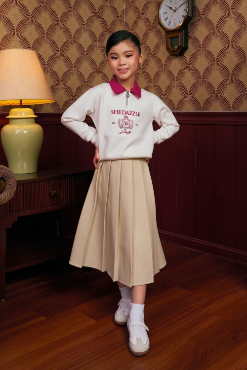 Ivara Half Zipper Jumper (kids) In Off White