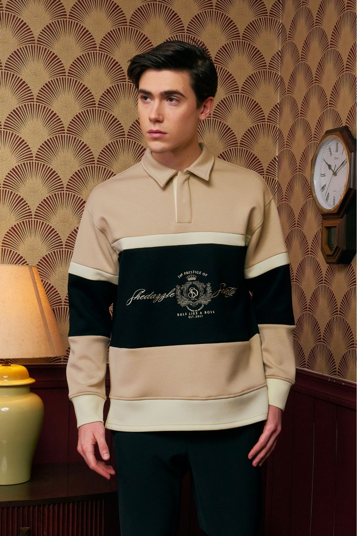 Usher Unisex Jumper In Tan Brown