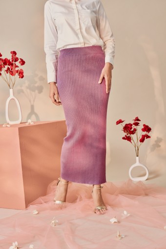 Pencil Skirt In Iris Orchid