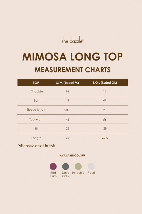 Mimosa Long Top In Pearl