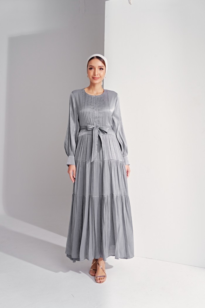 Della Dress In Steel Grey