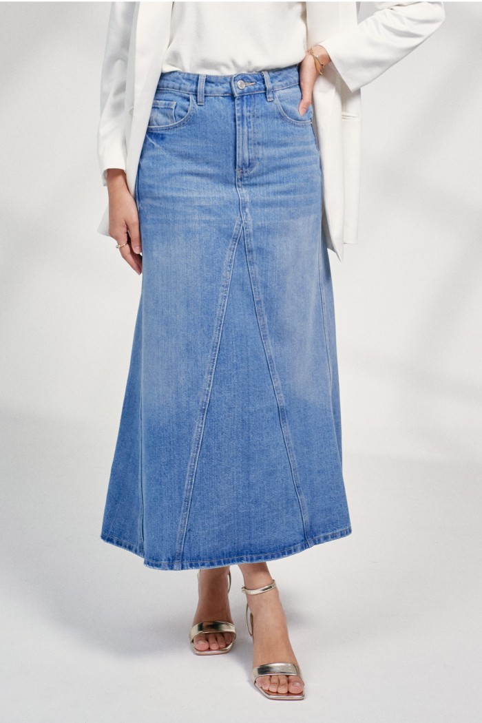 Alivia Skirt In Medium Blue