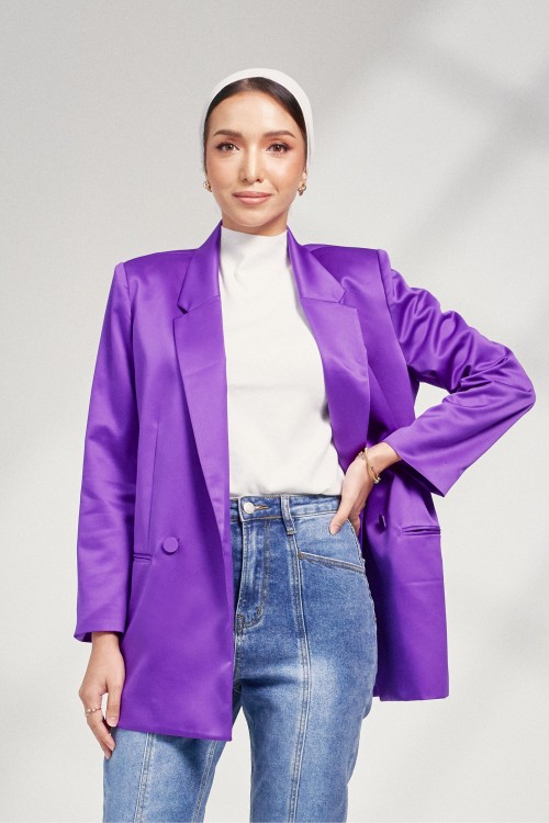 Quinn Blazer In Purple Violet