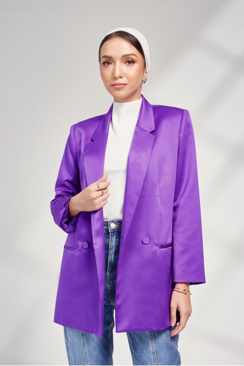 Quinn Blazer In Purple Violet