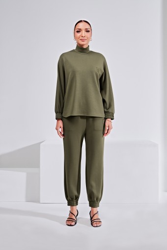 Ae-Ra Set (Jogger Pants) In Olive Green
