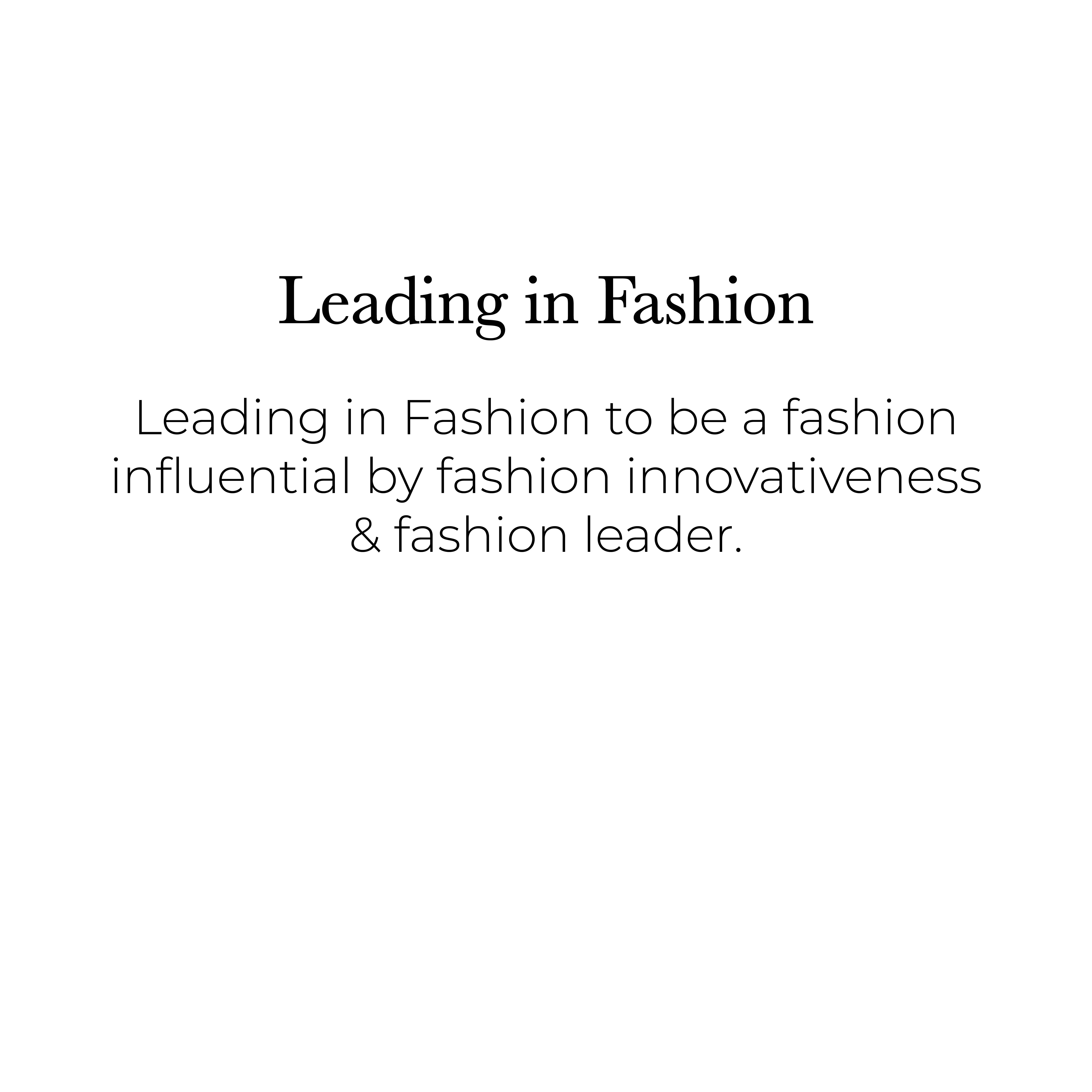 Leading in Fashion